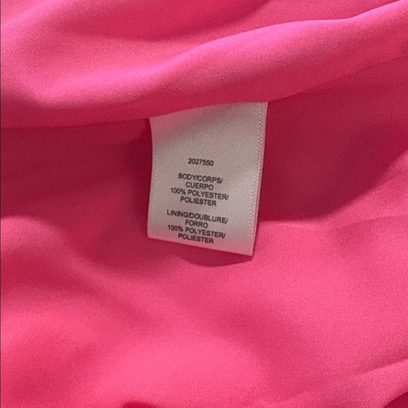 Halston Iliana Crepe Draped Top in Neon Pink SZ 10 NWT - Picture 7 of 8